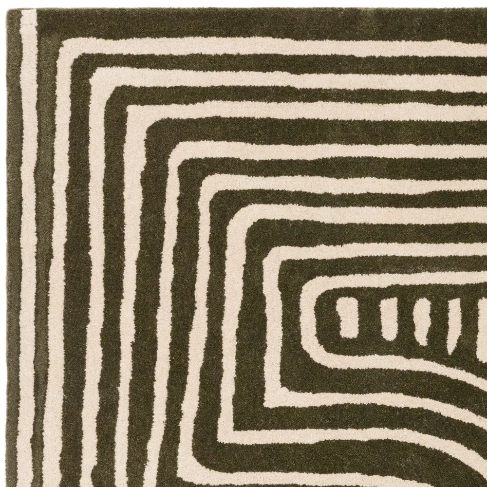 Modern Grey Geometric Textured Rug
