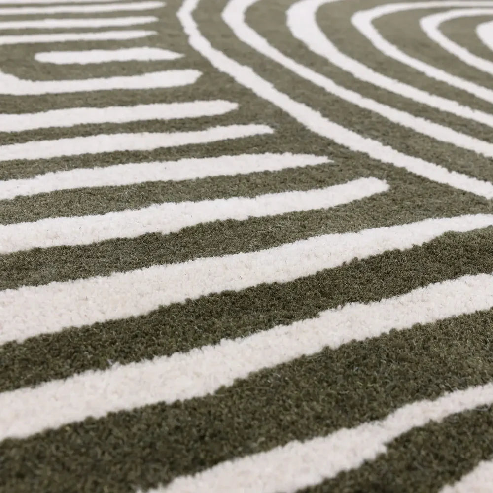 Modern Grey Geometric Textured Rug