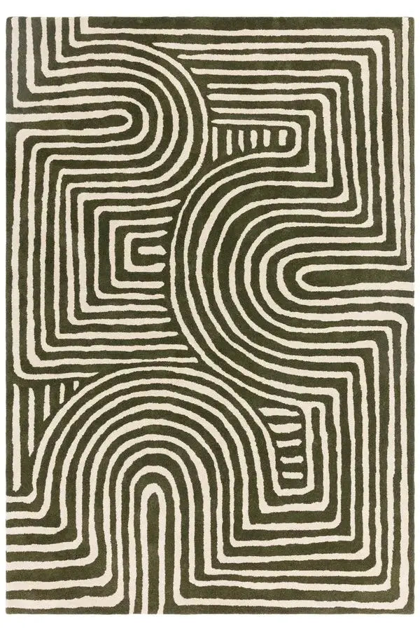Modern Grey Geometric Textured Rug