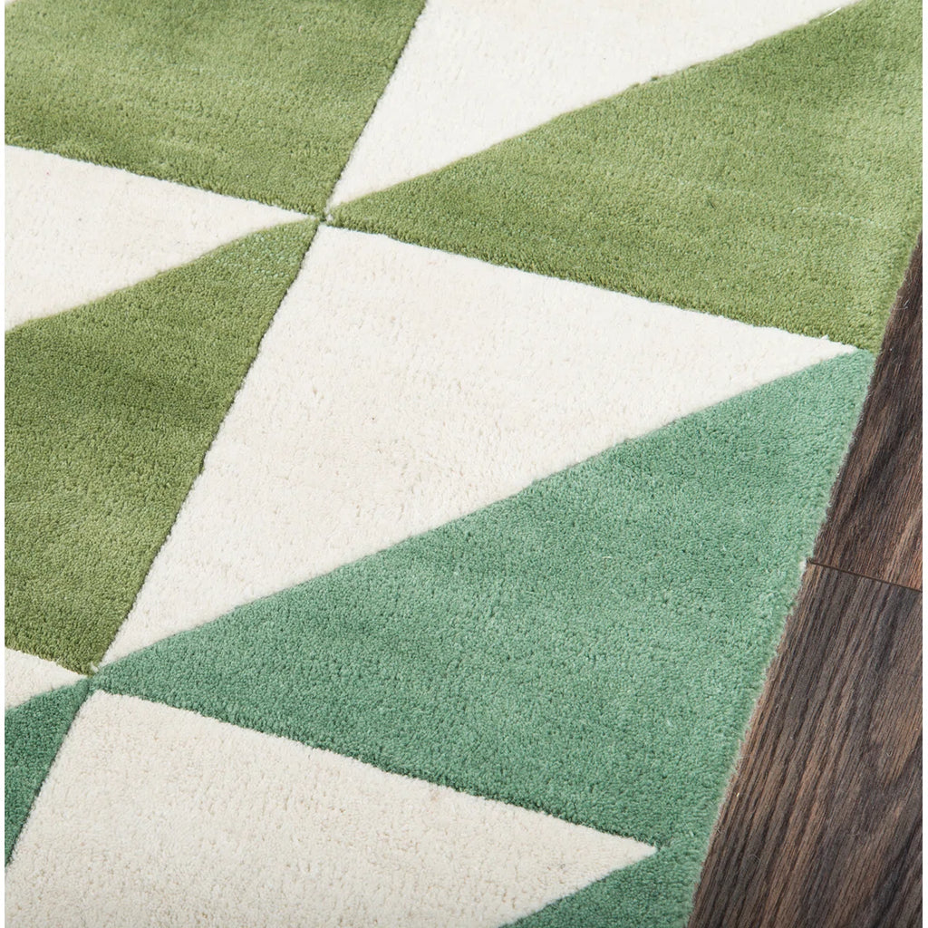 Verdant Triangle Wool Rug