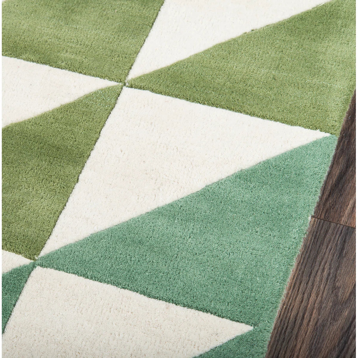 Verdant Triangle Wool Rug