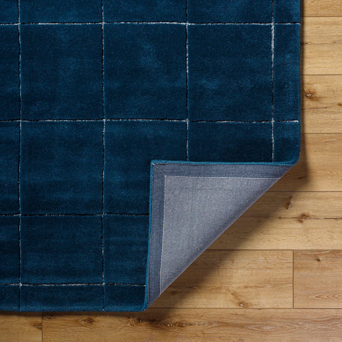 Midnight Grid Wool Rug