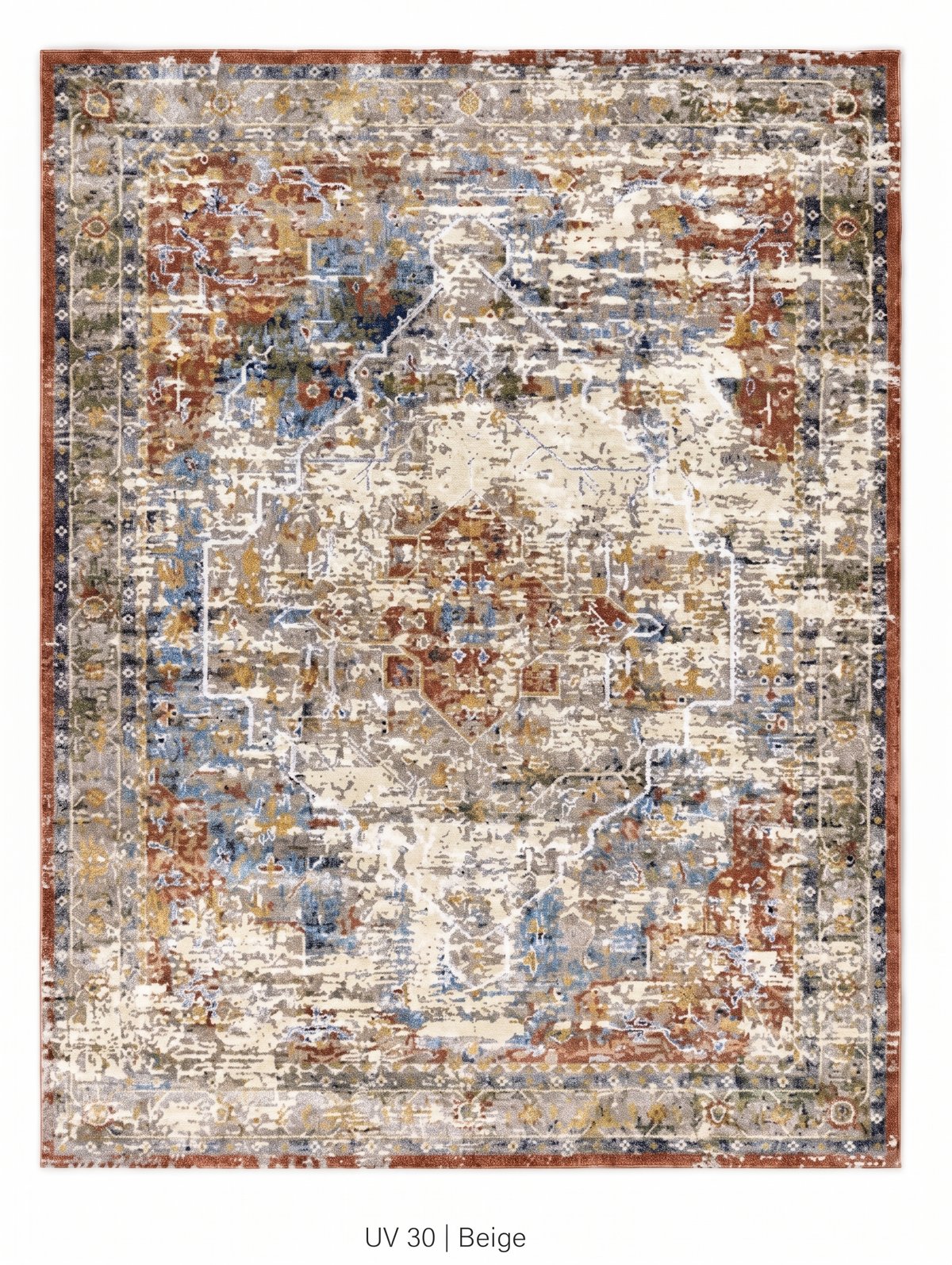 Vintage Persian Beige Area Rug