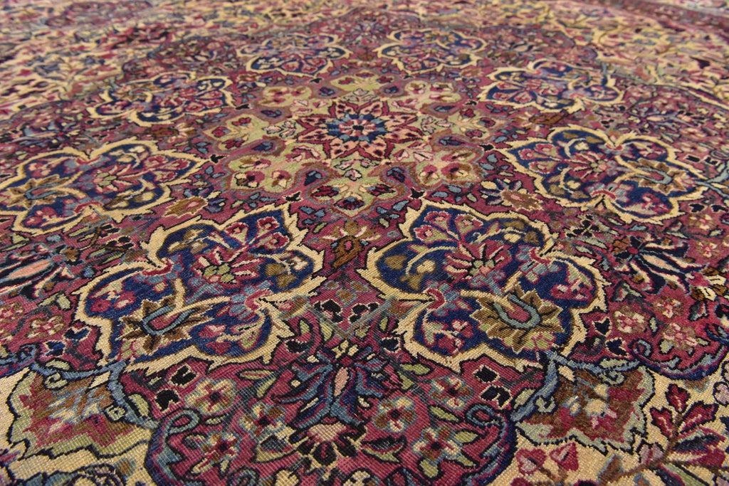 Hand-Knotted Dynasty Medallion Garnet Wool Carpet