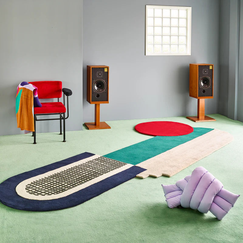 Designer Geometric Wool Rug