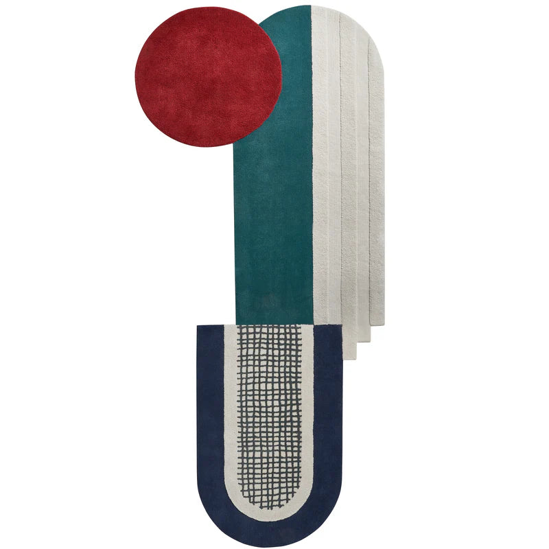Designer Geometric Wool Rug