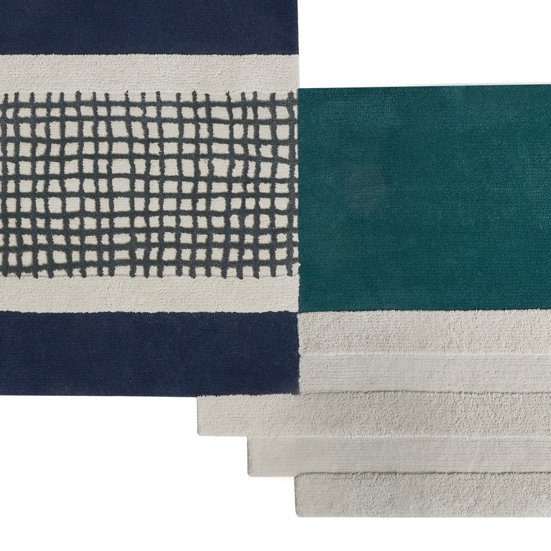 Designer Geometric Wool Rug