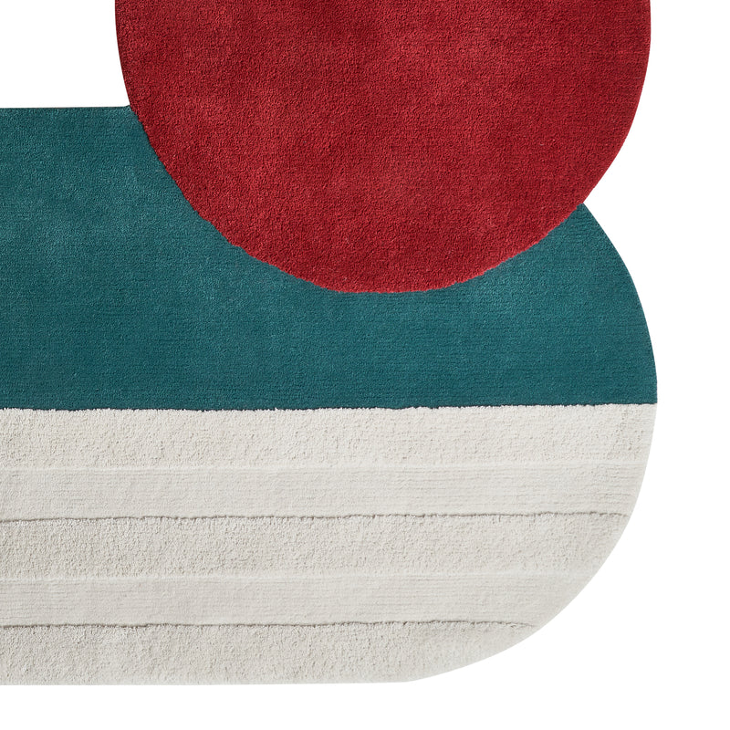 Designer Geometric Wool Rug