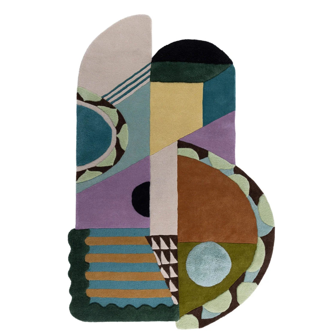 Contemporary Sculpted Edge Rug