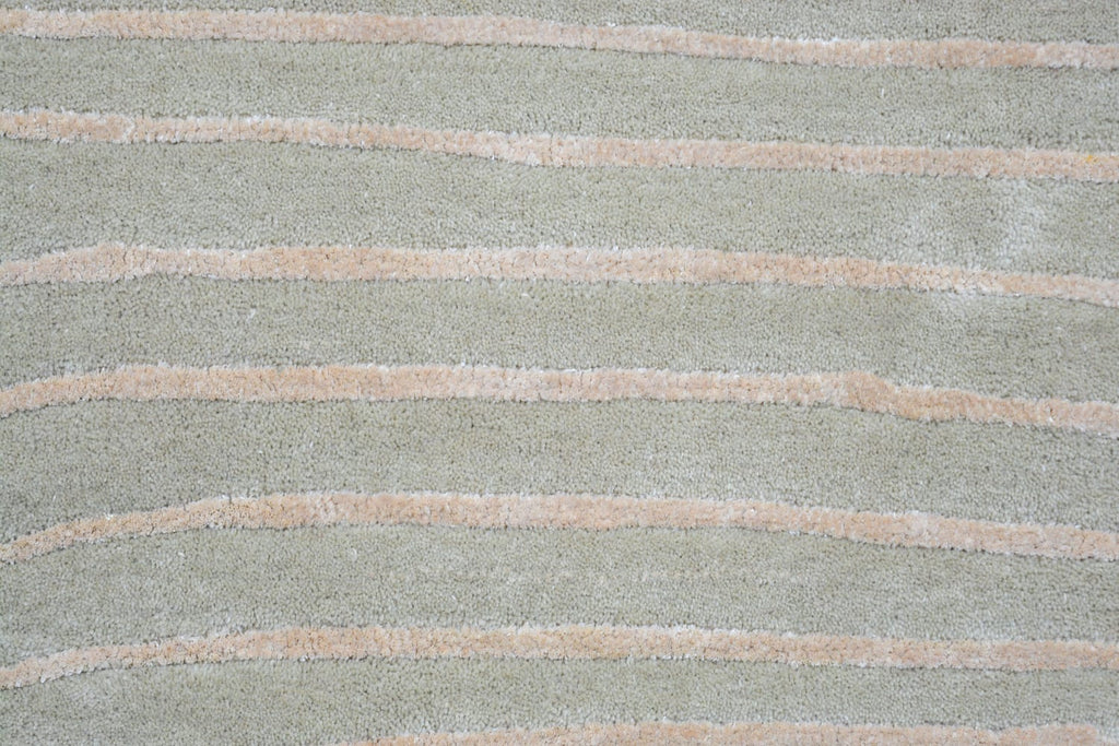 Silver Wave Contour Irregular Rug